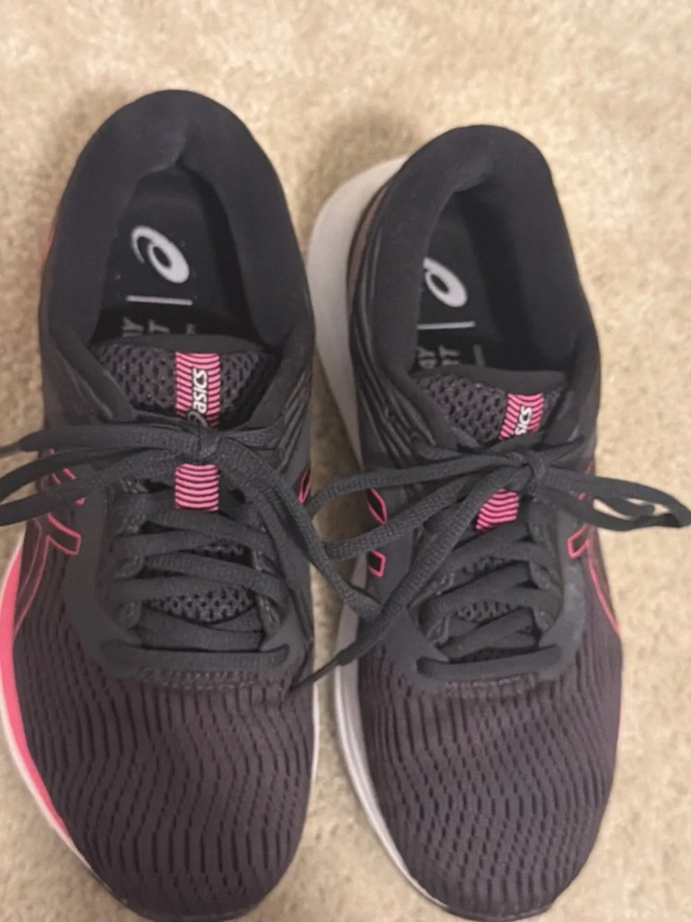 ASICS Gel-Pulse II Women's Running Shoes — Dark Gray with Pink Accents